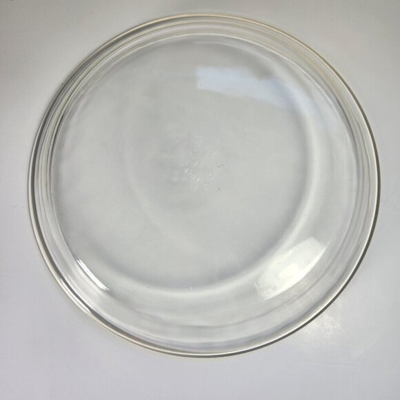 Vintage 50s Fire King Pie Plate 10" Clear Glass Retro Kitchen Cottage Core - Picture 5 of 7